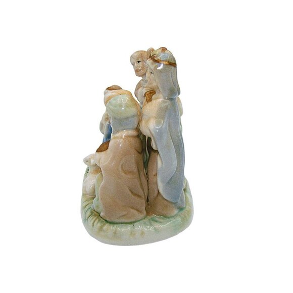 Porcelain Nativity Scene Figurine Holiday Christmas Religious Decor 4x4.5” - Picture 4 of 11